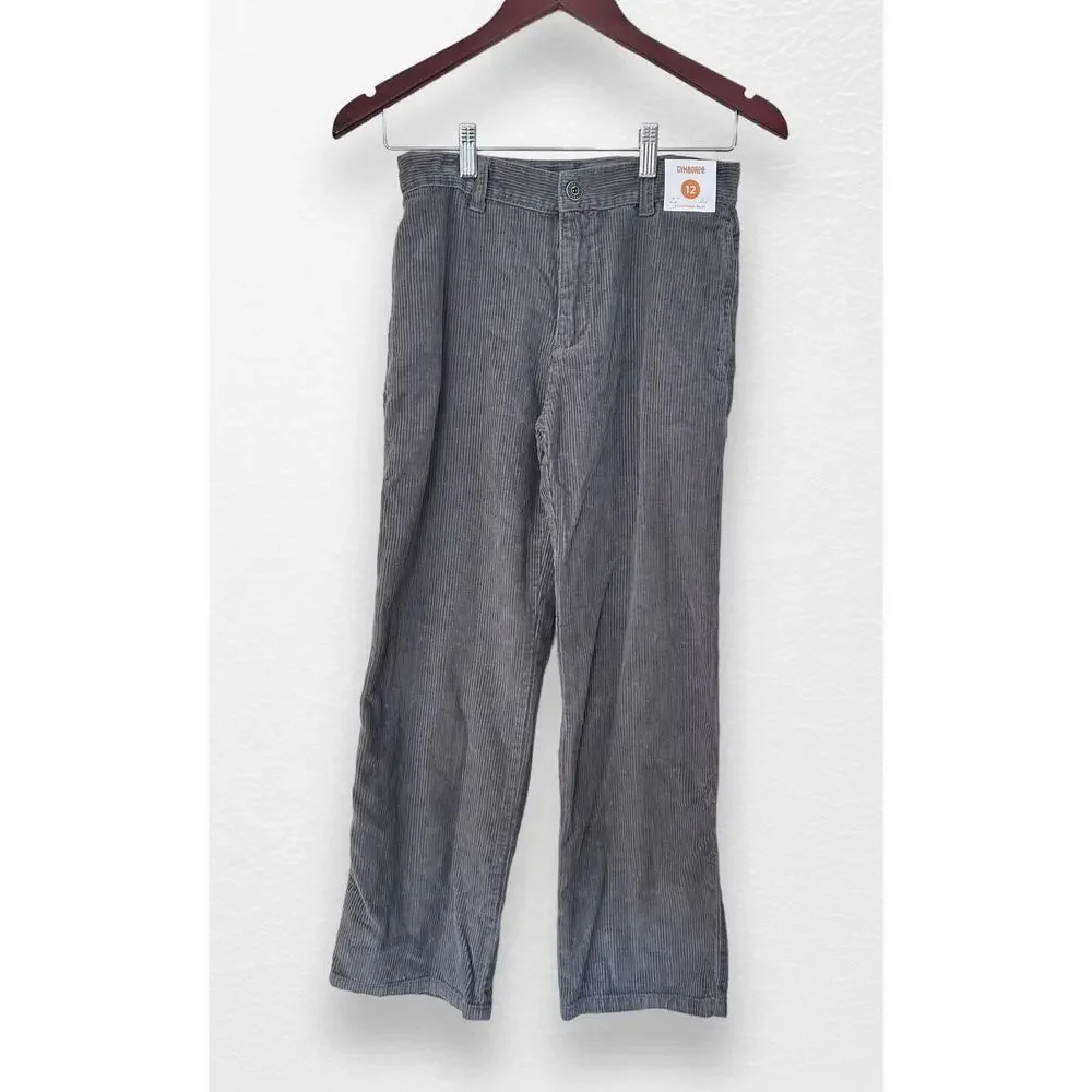 NWT Gymboree Gray Corduroy Pants, Size 12